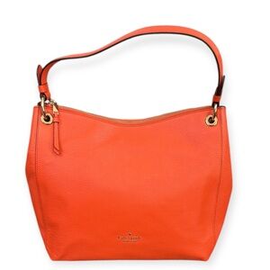 Kate Spade Coral Buds Kat Pebbled Leather Shoulder Bag